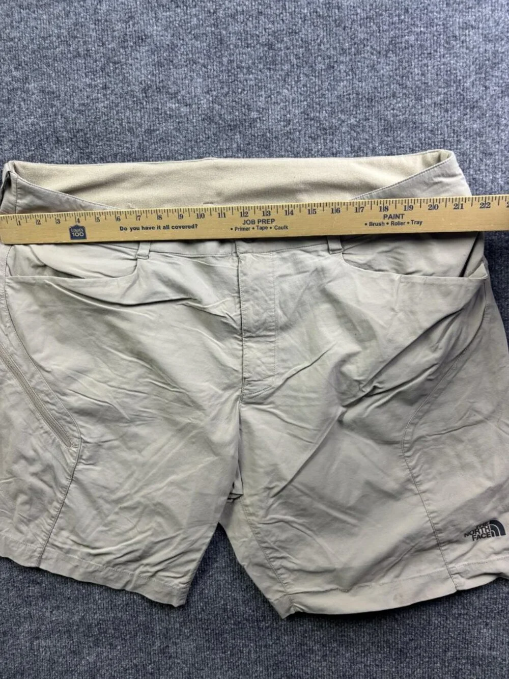 The North Face Shorts Mens 40 Beige Nylon Hiking‎ Stretch Quick Dry 9 Inseam